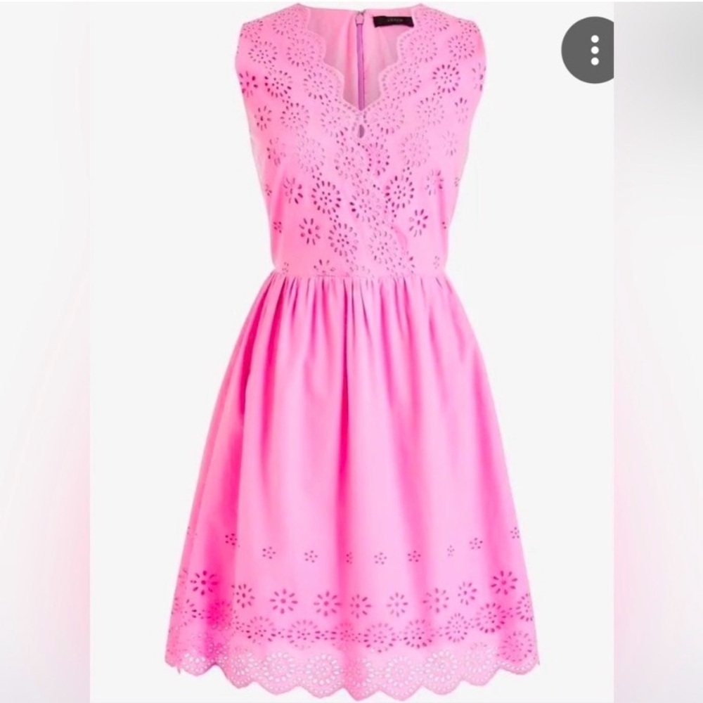 J. Crew Pink Eyelet Mini Dress - Picture 2 of 6